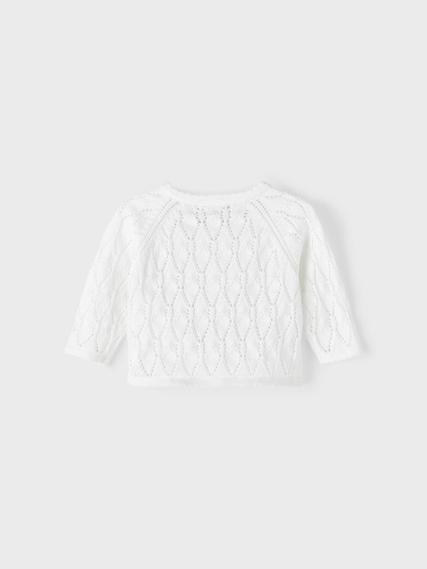 NBFDANILLE SHORT KNIT CARDIGAN BRIGHT WHITE - Name It
