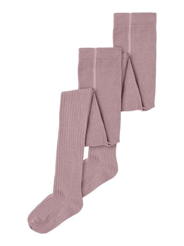 NKNPANTYHOSE RIB 2P NOOS Woodrose - Name It