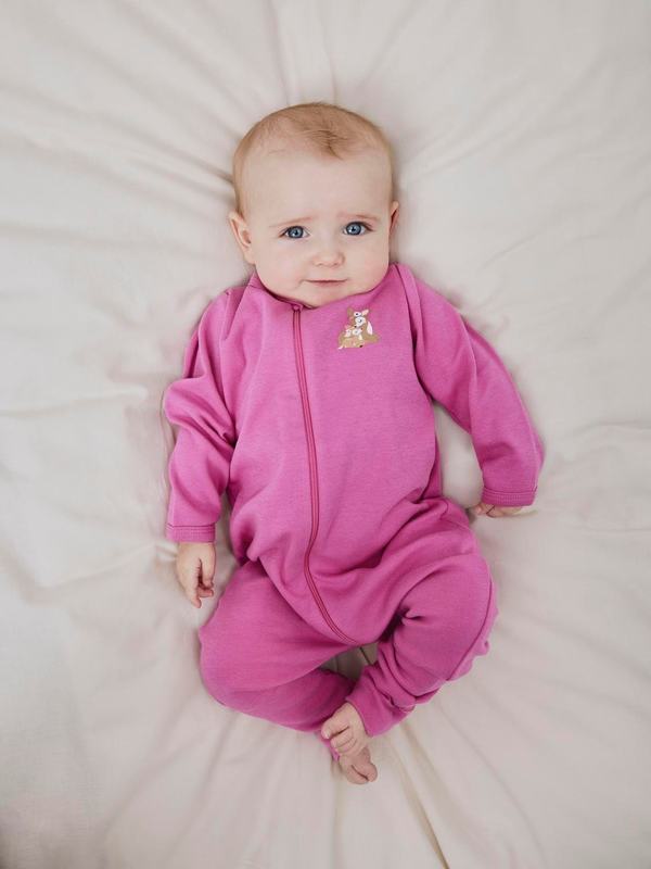 NBFNIGHTSUIT 2P ZIP FF ROSE DEER  IBIS ROSE - Name It