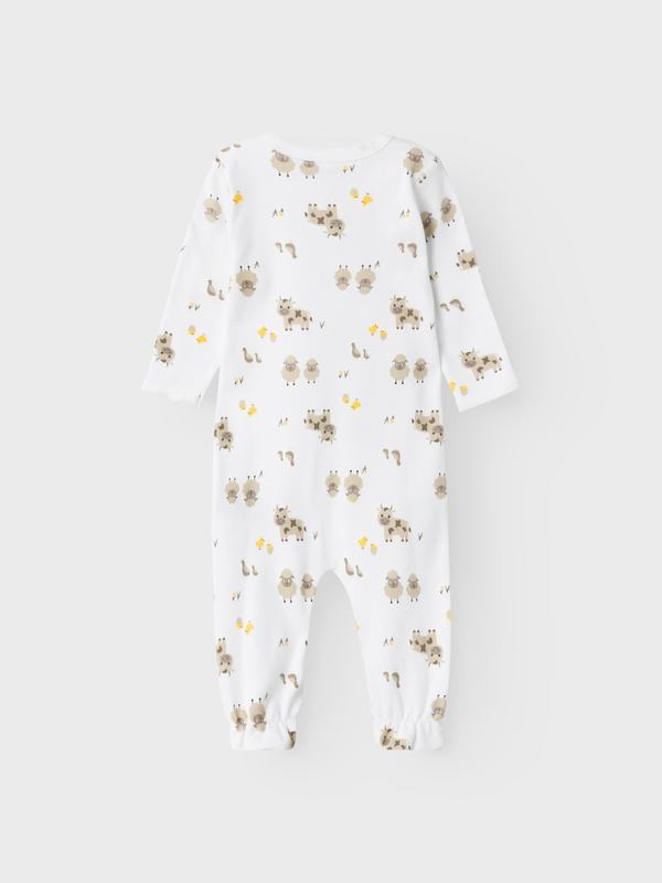 NBNNIGHTSUIT W/F FARM ANIMALS NOOS BRIGHT WHITE - Name It