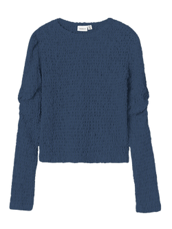 NKFLONNIS LS XSL SHORT TOP Dark Denim - Name It