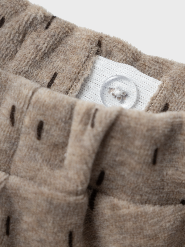 NBNNALWIN VELOUR PANT Weathered teak - Name It