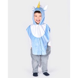 MINI CAPE UNICORN BLUE 86-110 CL 1-4 YEARS blue unicorn cape - Salg
