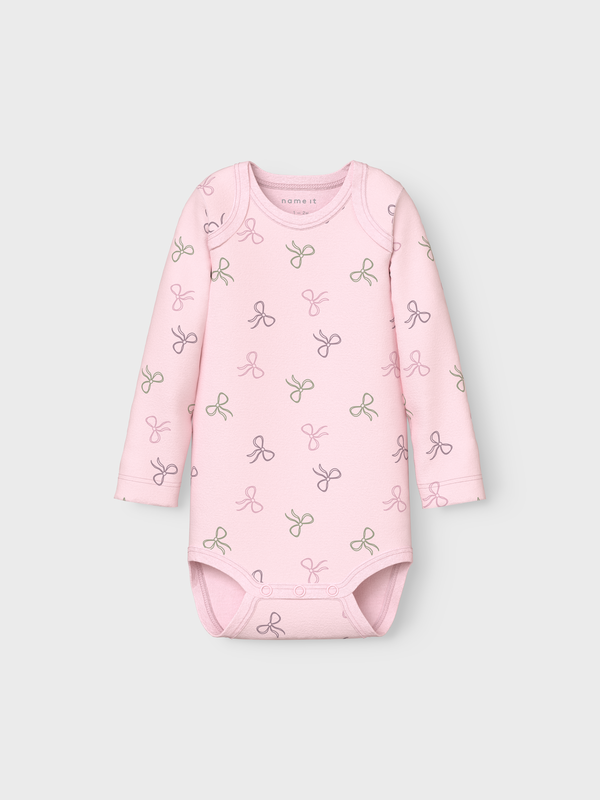 NBFBODY 3P LS BARELY PINK BOW  Barely Pink - Name It