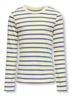 KOGNEW SOPH L/S O-NECK TOP JRS Birch Vintage Indigo - Kids Only 