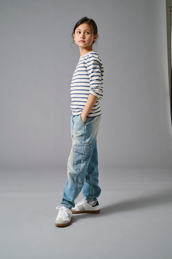 KOGNEW SOPH L/S O-NECK TOP JRS Birch Vintage Indigo - Kids Only 