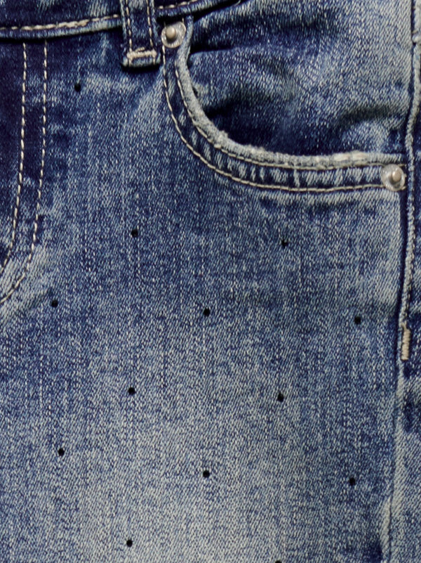 KOGMANDY RHINESTONE FLARED DNM TAI Medium Blue Denim TINTED - Kids Only 