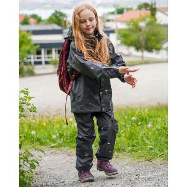 KATTNAKKEN REGNSETT JUNIOR Kattesvart - Kattnakken