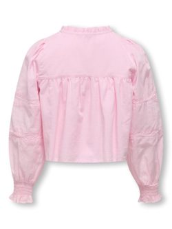 KOGESTHER L/S LADDER TAPE TOP WVN Roseate spoonbill - Kids Only 