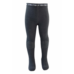 Melton strømpebukse antiskli Dark Grey Melange  - Melton
