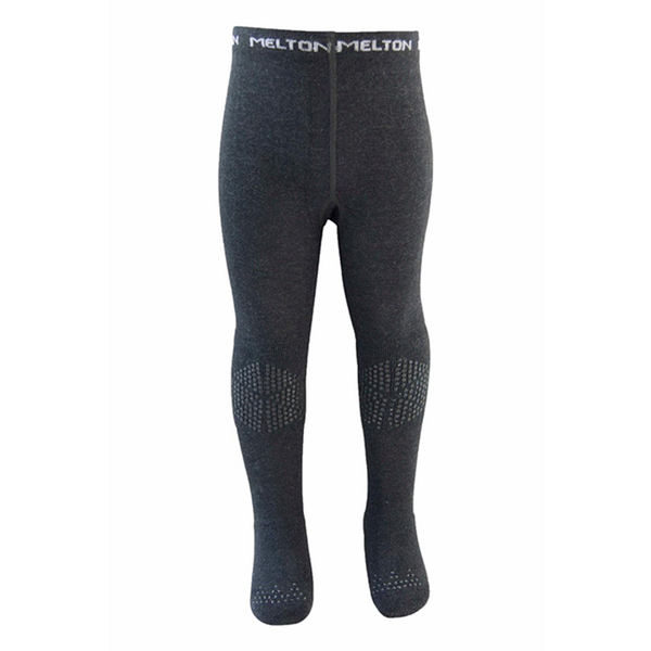 Melton strømpebukse antiskli Dark Grey Melange  - Melton