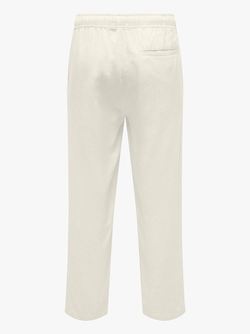 OSJSINUS LOOSE VISC LIN PANT Oatmeal - Only and sons