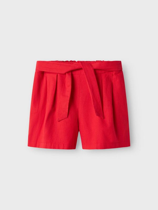 NMFFALINNEN SHORTS Chinese Red - Name It