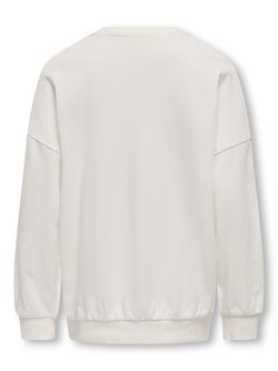 KOGANABELL LIFE L/S OVZ PRINTED CREW SWT Cloud Dancer - Kids Only 