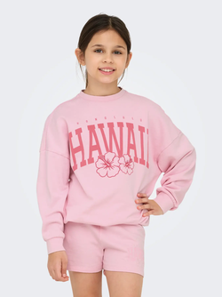 KOGANABELL LIFE L/S OVZ PRINTED CREW SWT Roseate spoonbill - Kids Only 