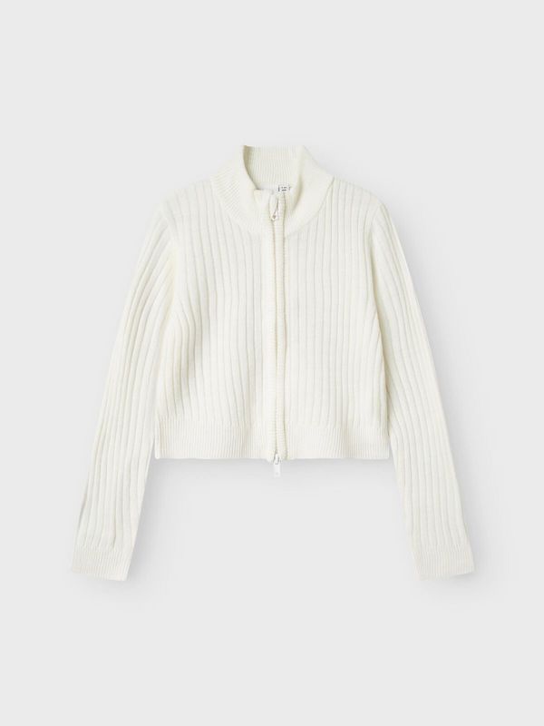 NKFHABOUR LS SHORT KNIT CARDIGAN BRIGHT WHITE - Name It