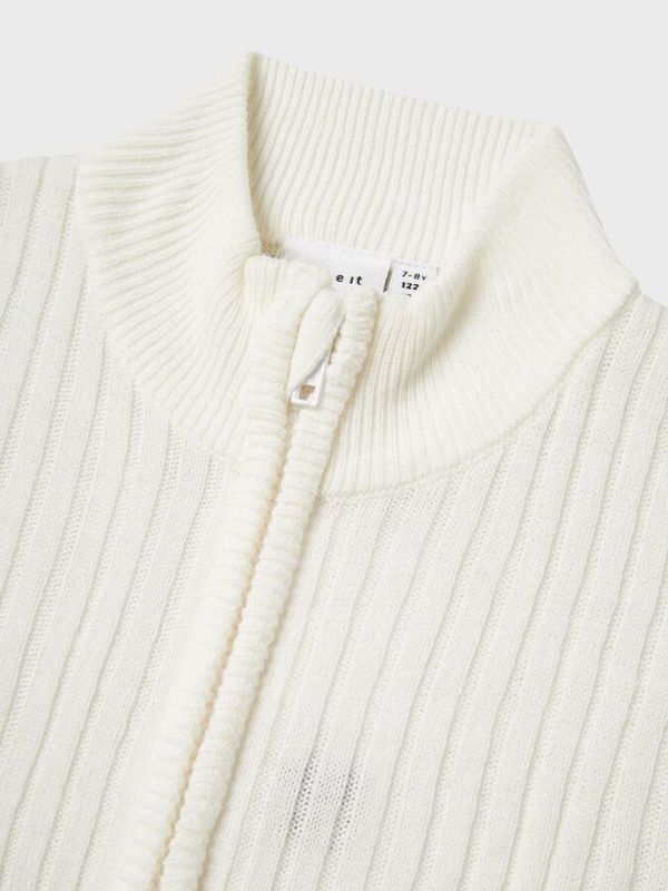 NKFHABOUR LS SHORT KNIT CARDIGAN BRIGHT WHITE - Name It
