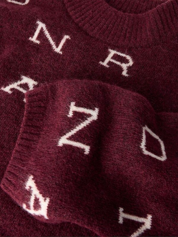 NKFNEIFY LS  OVERSIZE KNIT BURGUNDY - Name It