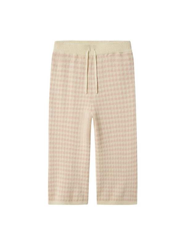 NMFNADIE WIDE KNIT PANT LIL Cameo Rose - LIL`ATELIER