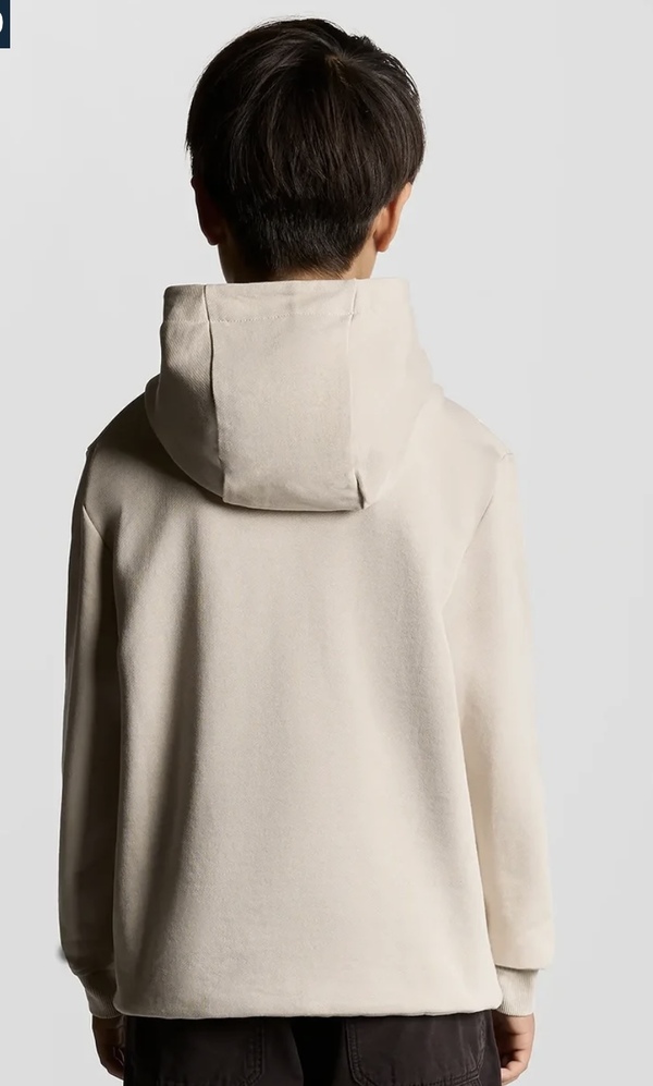 LYLE & SCOTT TOWELLING EAGLE PULLOVER PUTTY - Lyle & Scott