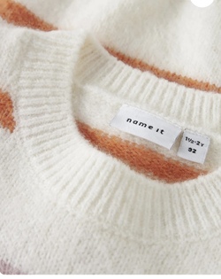 NKFOLENSKA LS KNIT BOX Cloud Dancer - Name It