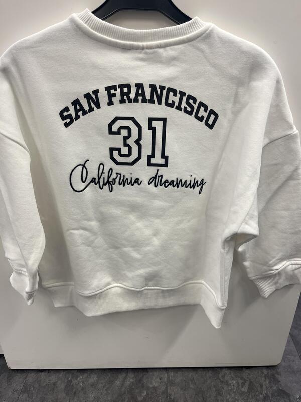 KOGBILA L/S OVZ BEAR O-NECK SWT  Egret Sport - Kids Only 