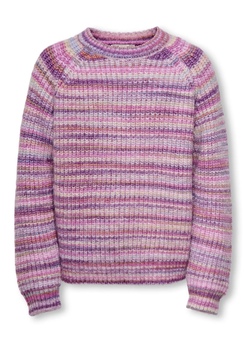 KOGCARLY-MIA L/S O-NECK KNT Rose Wine Multicolor - Kids Only 