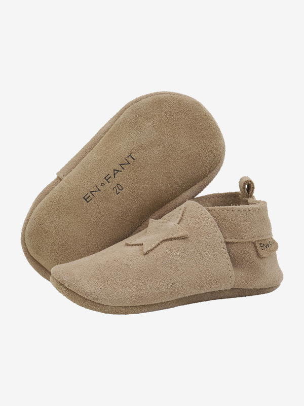 MINYMO ELASRIC SLIPPER SUEDE White Pepper - En Fant