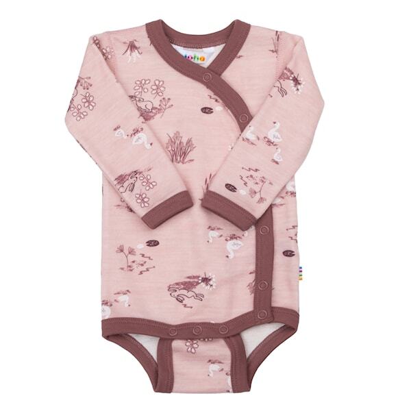 JOHA OMSLAGSBODY ULL/BAMBUS Lyserød - Joha