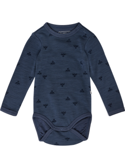 hml MINI WOOL BODY LS vintage indigo - Hummel