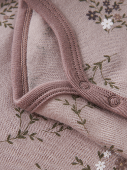 NBFWILLOW WOOL LS BODY Shadow Gray Long flower - Name It