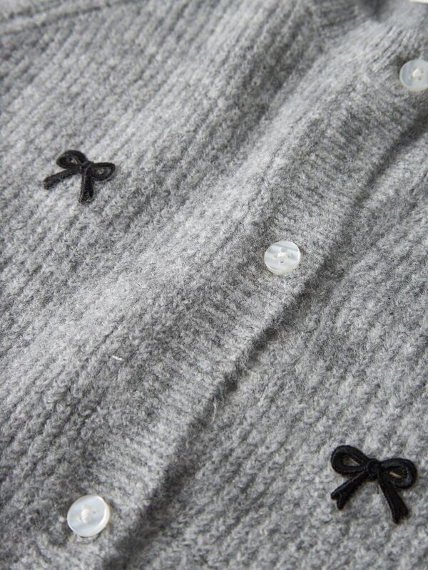 NKFRIFEY LS KNIT CARDIGAN GREY MELANGE - Name It