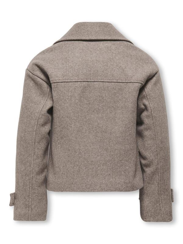 KOGADINA L/S A-SHAPE PEACOAT JACKET Taupe Gray Melange - Kids Only 