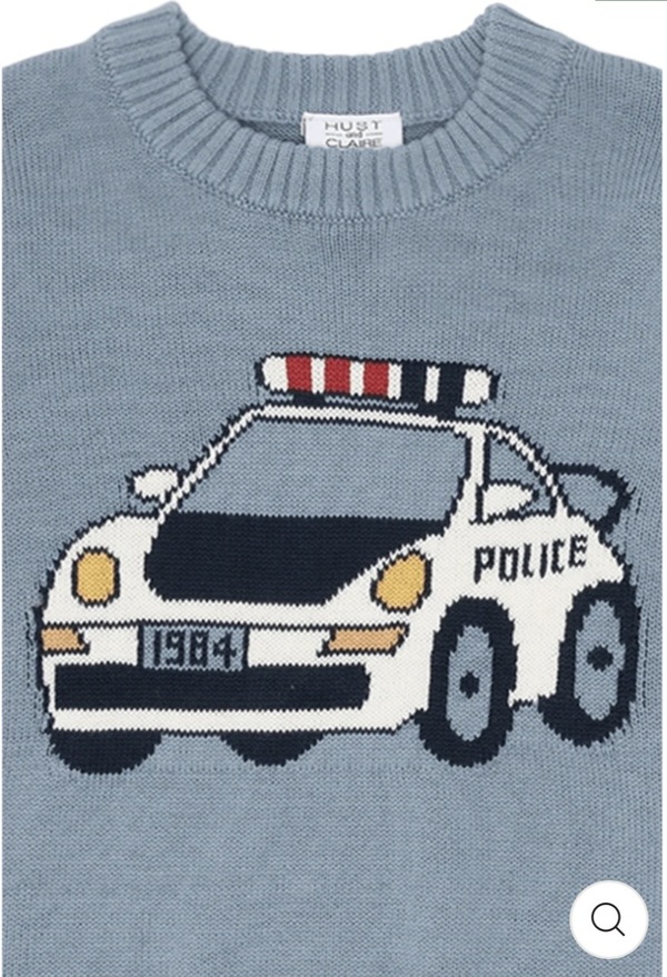 HCPELLE POLITIBIL STRIKKEGENSER Light blue - Hust & Claire