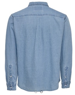 OSJORSON REGULAR DENIM SHIRT LIGHT BLUE DENIM - Only and sons