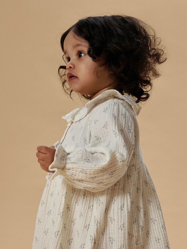 NBBALIA LS LOOSE BODY DRESS LIL ATELIER coconut milk - LIL`ATELIER