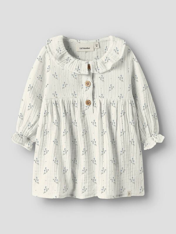 NBBALIA LS LOOSE BODY DRESS LIL ATELIER coconut milk - LIL`ATELIER