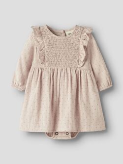 NBFDEMBE LS LOOSE BODY DRESS LIL ATELIER Peach Whip - LIL`ATELIER
