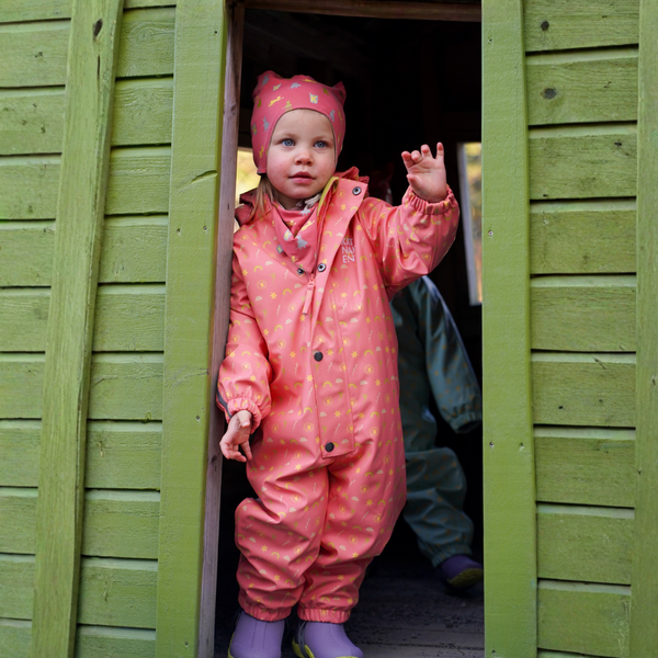 KATTNAKKEN BABYREGNDRESS DUGG Stokkrose - Kattnakken