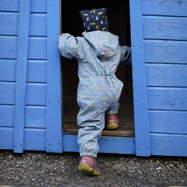 KATTNAKKEN BABYREGNDRESS DUGG Mjuk blå - Kattnakken