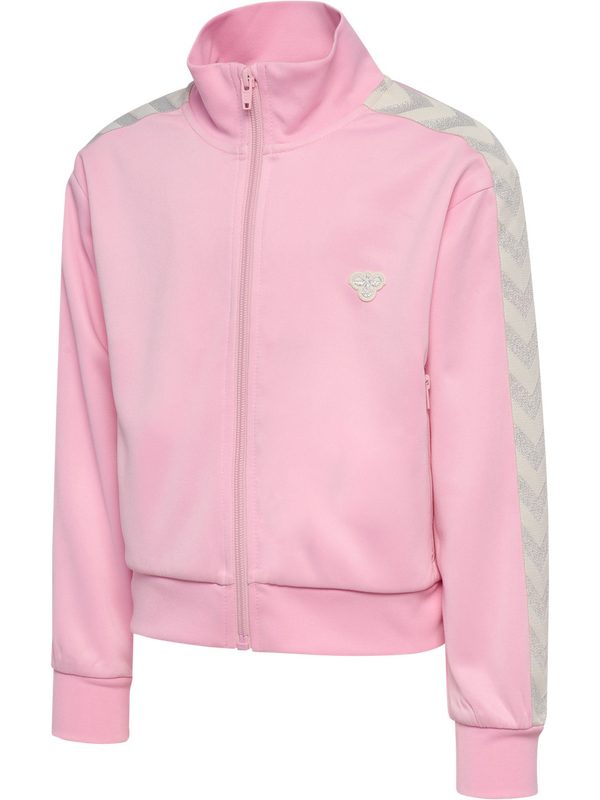 hmlJR REGULAR POLY TAPE GIRL ZIP JACKET Roseate spoonbill - Hummel