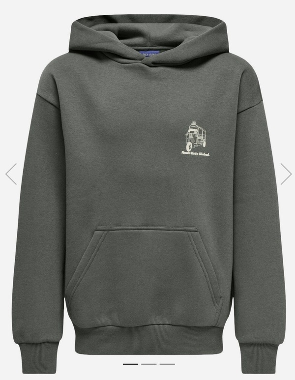 OSJCERES TUKTUK RLX PRINT HOOD SWEAT Agave Green FIESTA - Only and sons