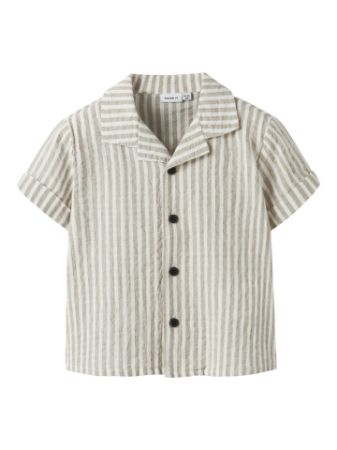 NMMFEDENIS SS SHIRT Chateau Gray CLOUD DANCER - Name It