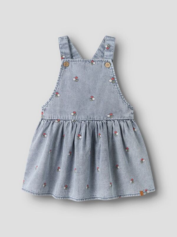 NBFFUNDA DNM EMB SKIRTALL  LIL ATELIER Medium Blue Denim EMB - LIL`ATELIER