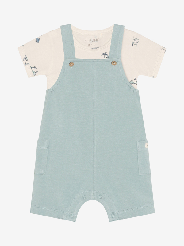 FIXONI ROMPER-SETT SHORTS/KORT ARM Sjøgrønn - Fixoni