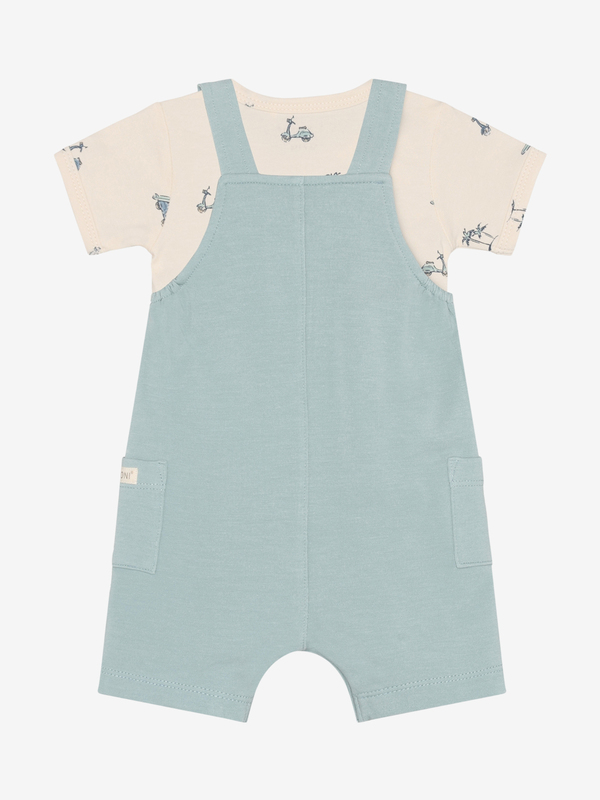 FIXONI ROMPER-SETT SHORTS/KORT ARM Sjøgrønn - Fixoni