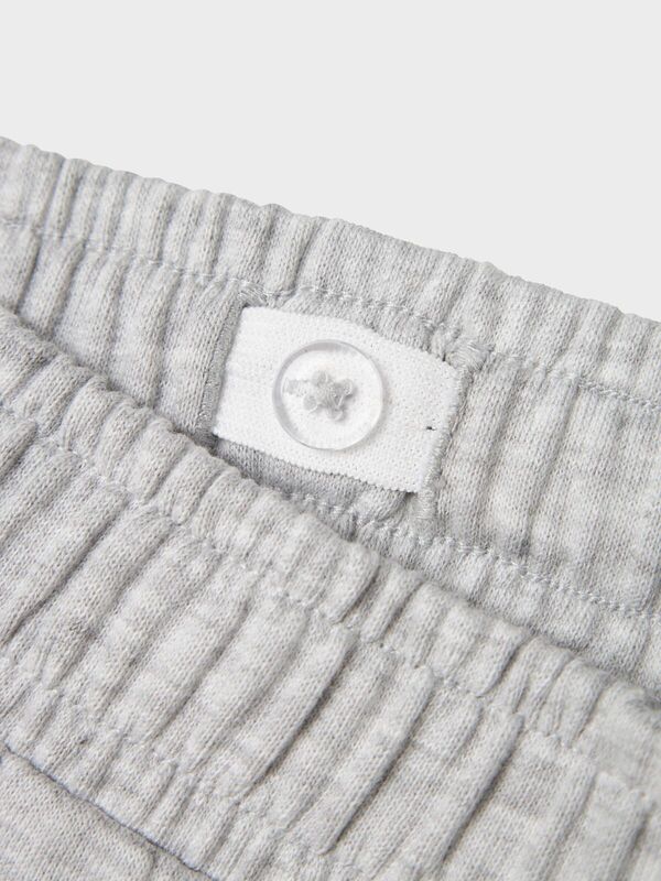 NKFMILLE STRAIGHT SWEAT PANT Light Grey Melange - Name It