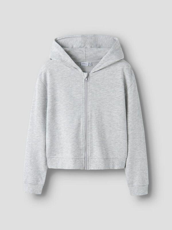 NKFMILLE SHORT NREGULAR SWEAT CARDIGAN Light Grey Melange - Name It