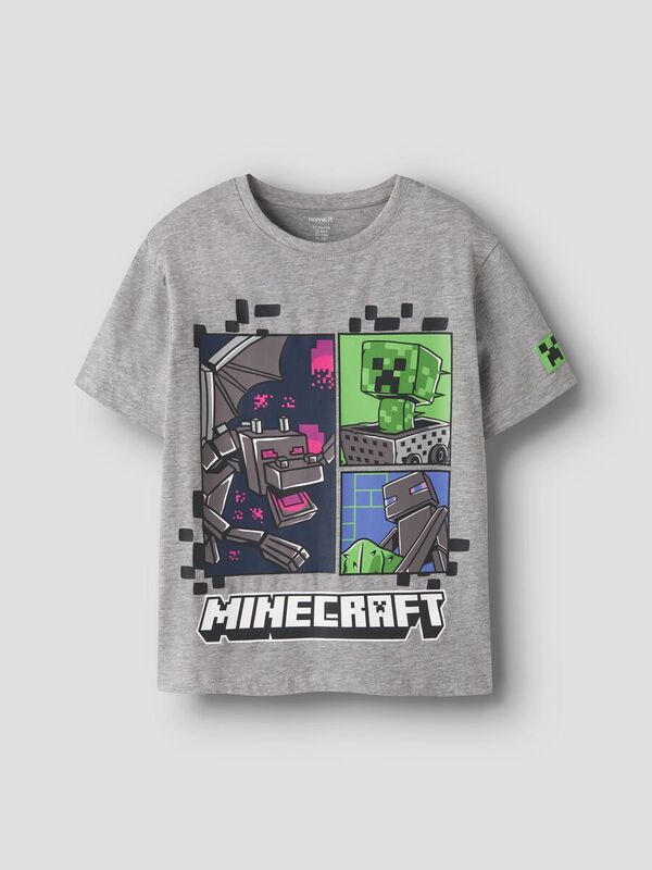 NKMMYKIN MINECRAFT SS REGULAR TOP GREY MELANGE - Name It