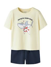 NMMVIGOR SS NREG TOP SET Pear Sorbet Shark Diver - Name It